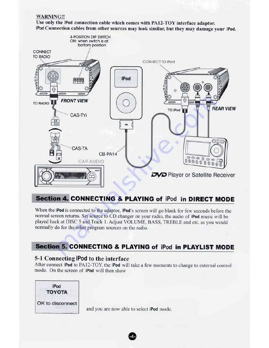 usa-spec PA 12-TOY Owner'S Manual Download Page 4