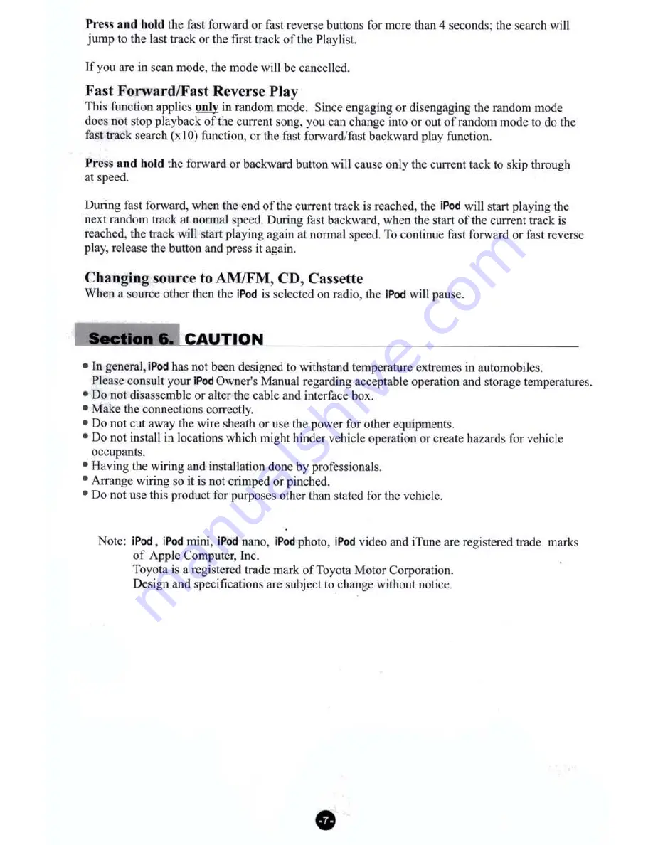 usa-spec PA 12-TOY Owner'S Manual Download Page 7