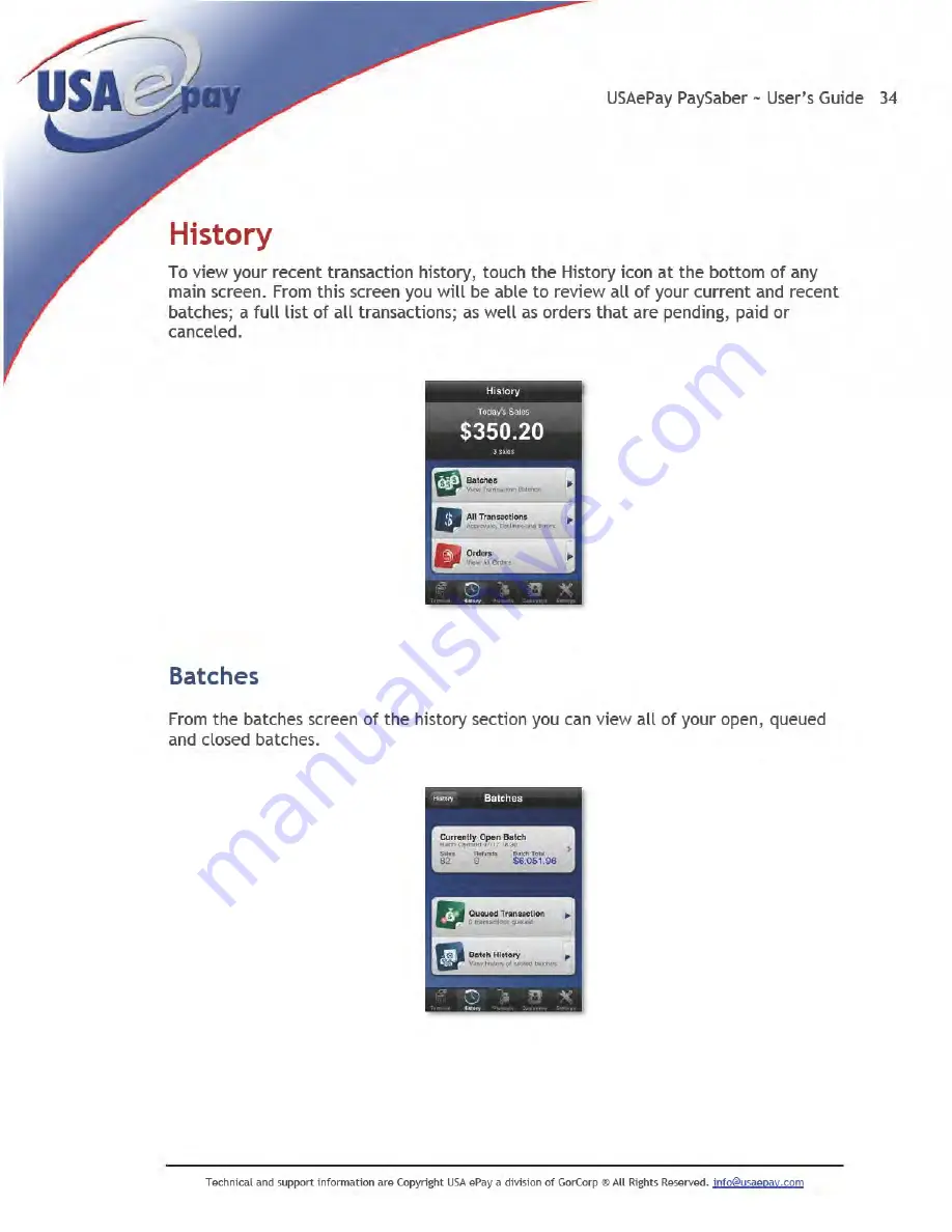 USAePay PaySaber User Manual Download Page 34