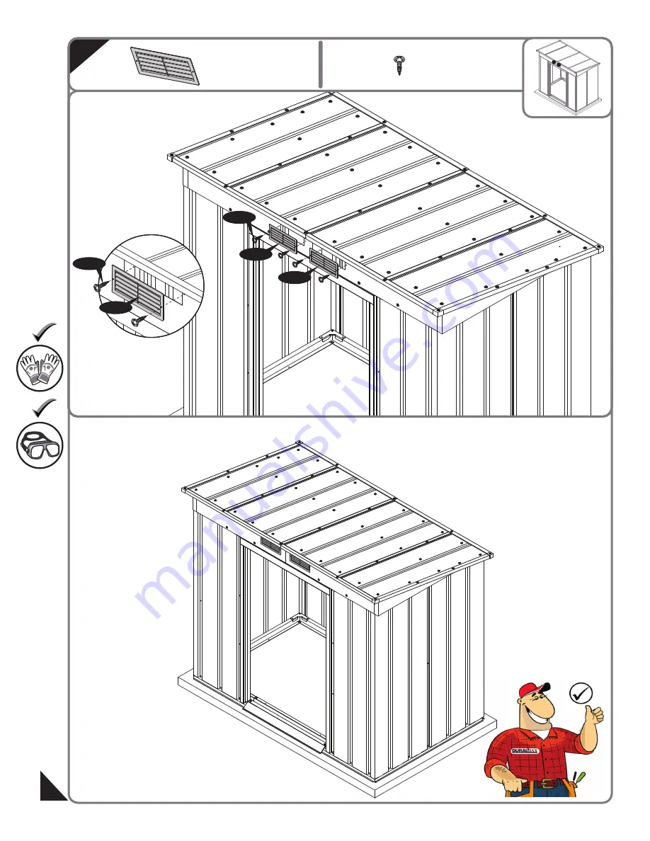 USP DURAMAXX 6 Ft Eco Pent Roof Скачать руководство пользователя страница 41