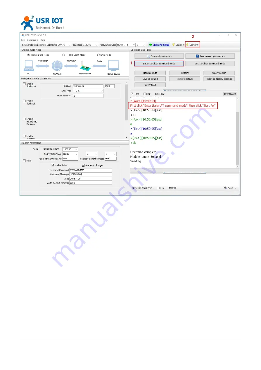 USR IOT USR-G786-G User Manual Download Page 38