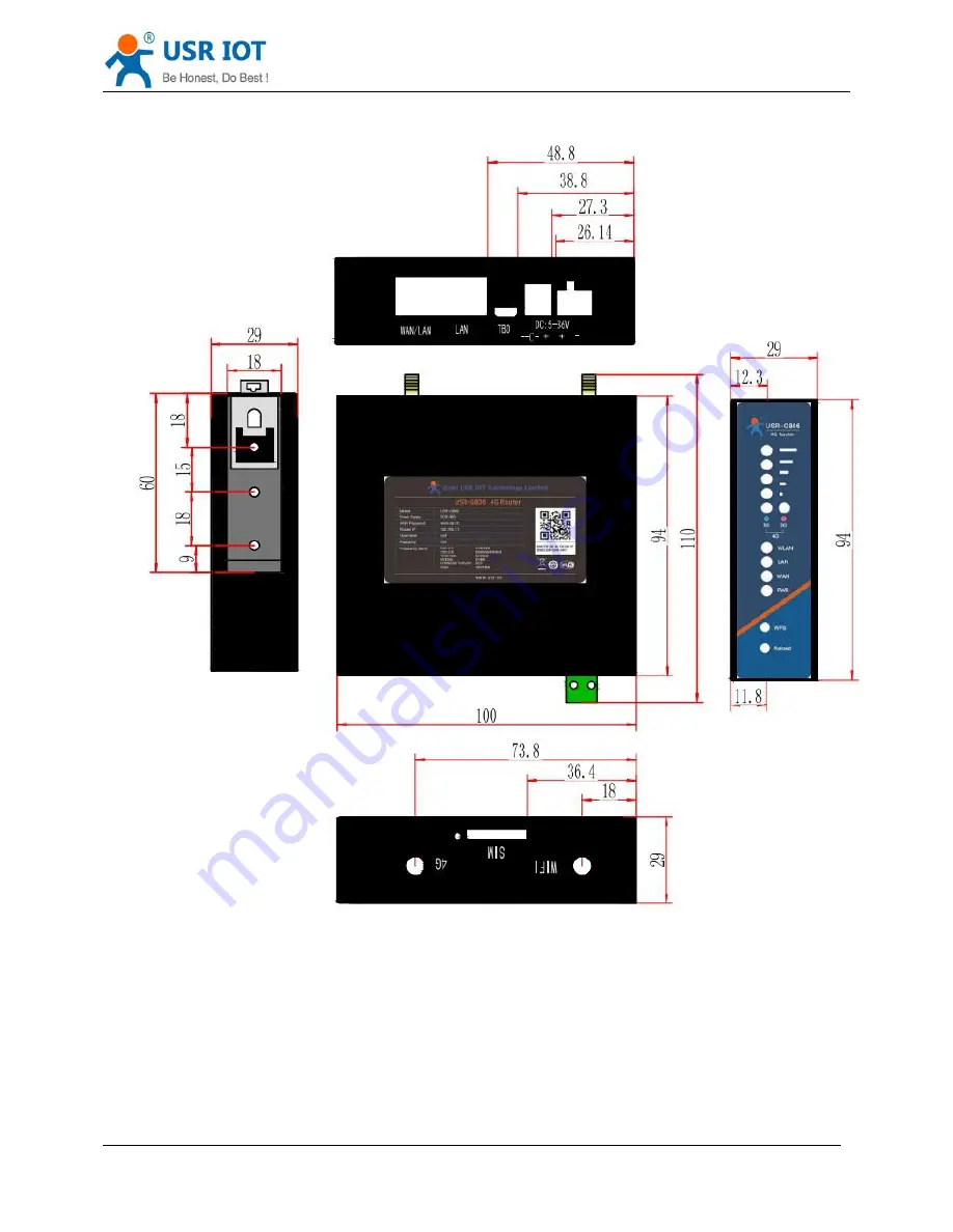 USR IOT USR-G806 User Manual Download Page 8