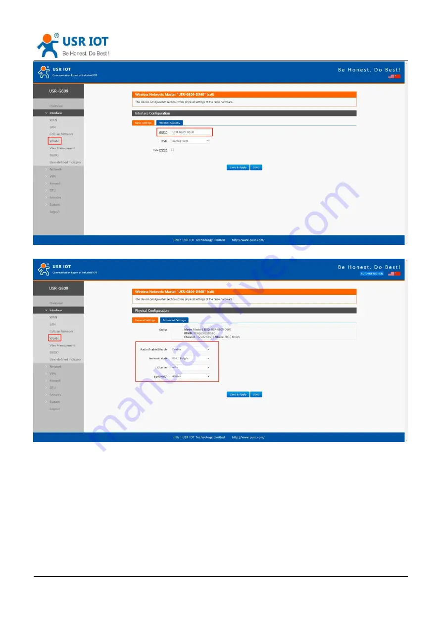 USR IOT USR-G809 User Manual Download Page 22