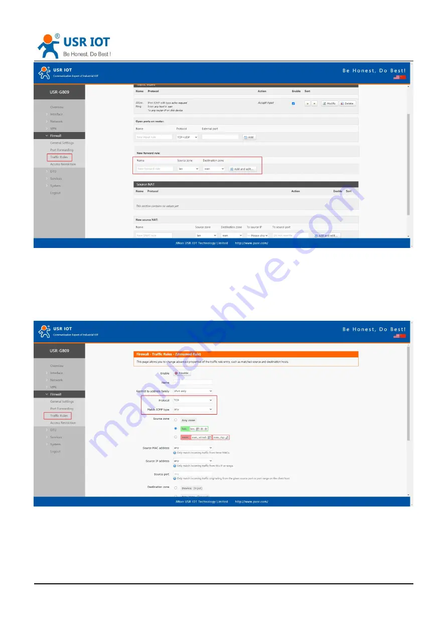 USR IOT USR-G809 User Manual Download Page 48