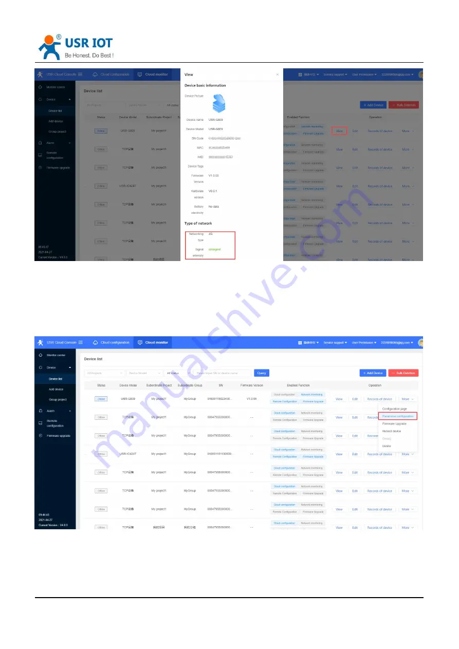 USR IOT USR-G809 User Manual Download Page 67