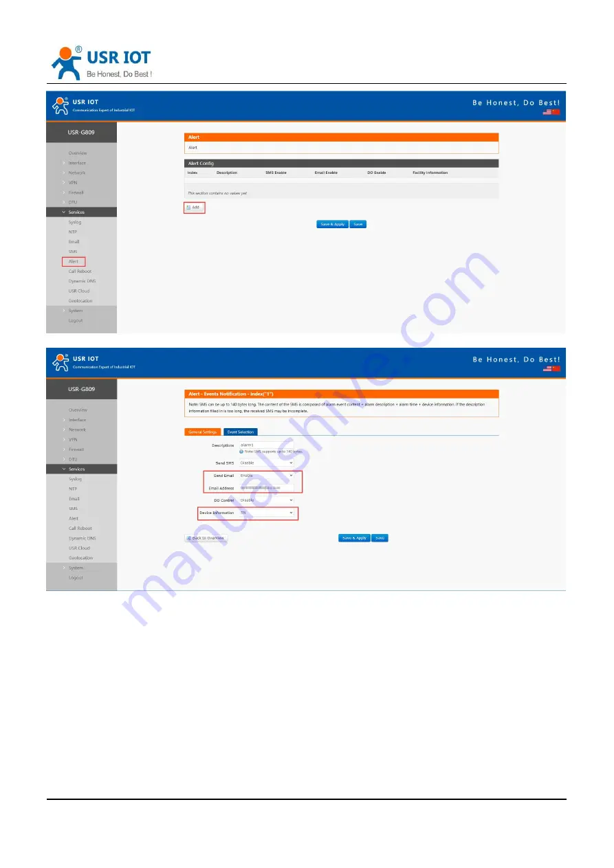 USR IOT USR-G809 User Manual Download Page 85