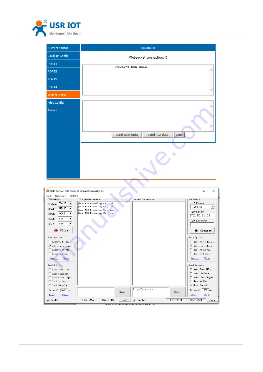 USR IOT USR-N540 User Manual Download Page 45