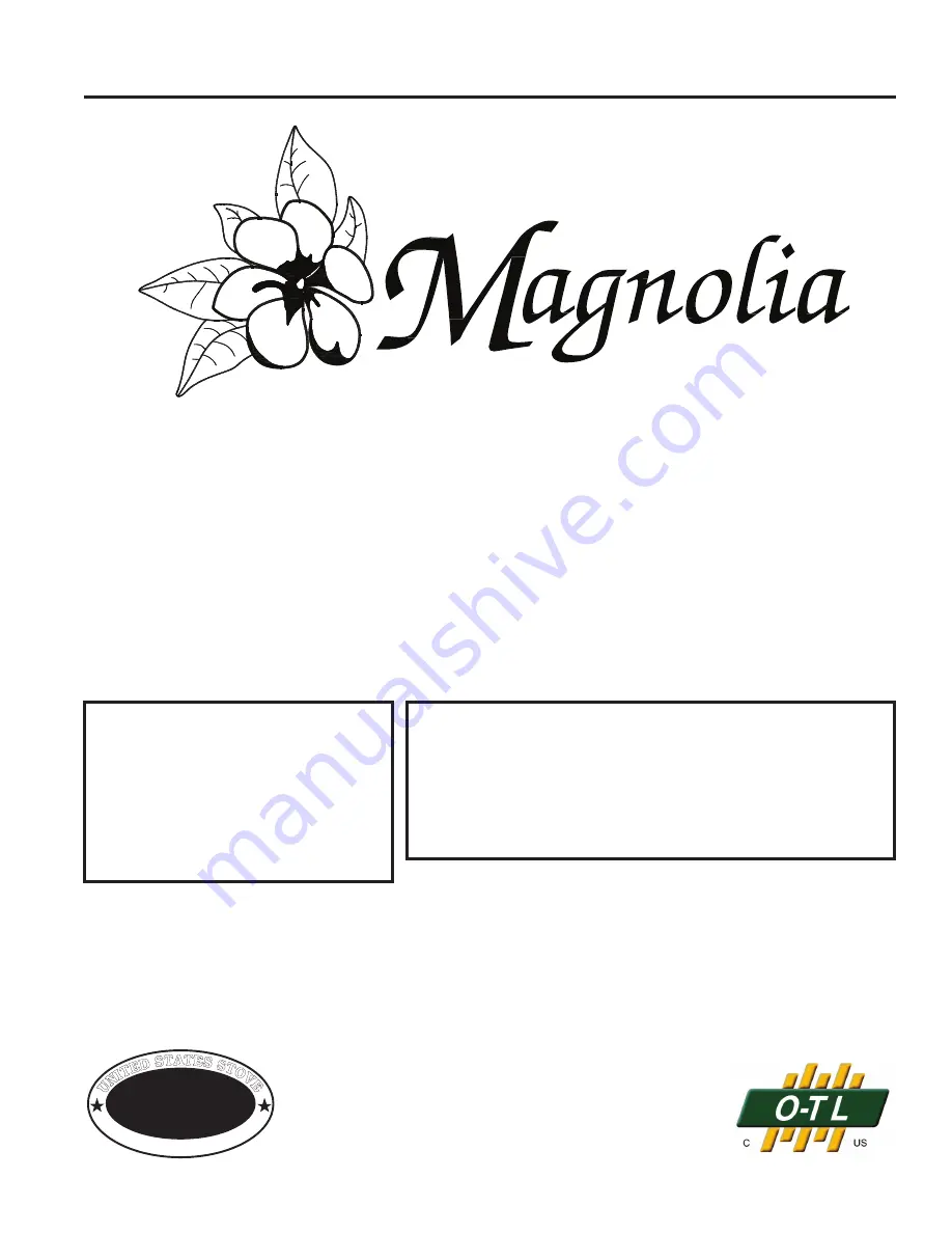 USSC Magnolia 2015 Owner'S Operation And Instruction Manual Download Page 1