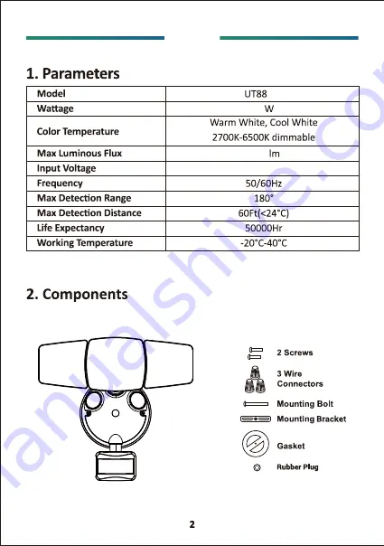 Ustellar UT88107 Скачать руководство пользователя страница 3