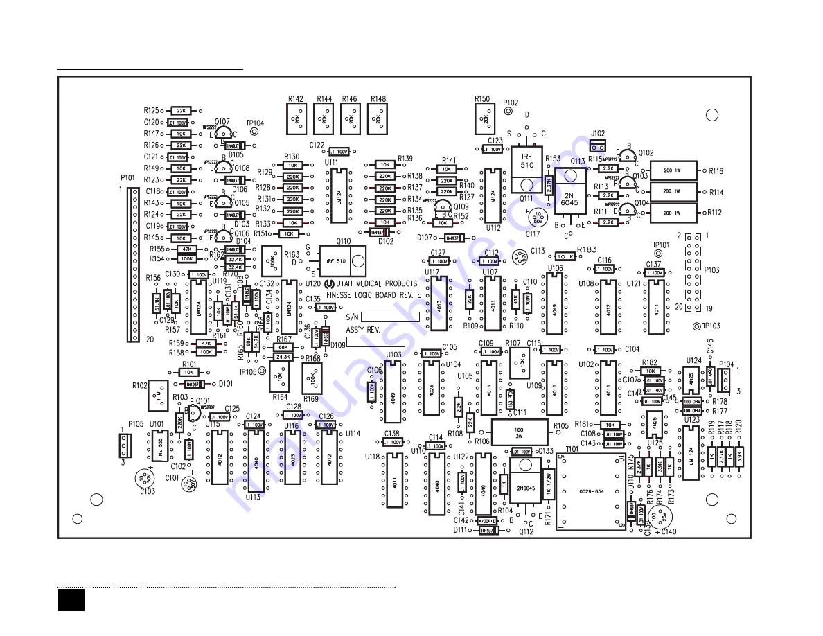 Utah Medical Products Finesse ESU-110 Service Manual Download Page 30