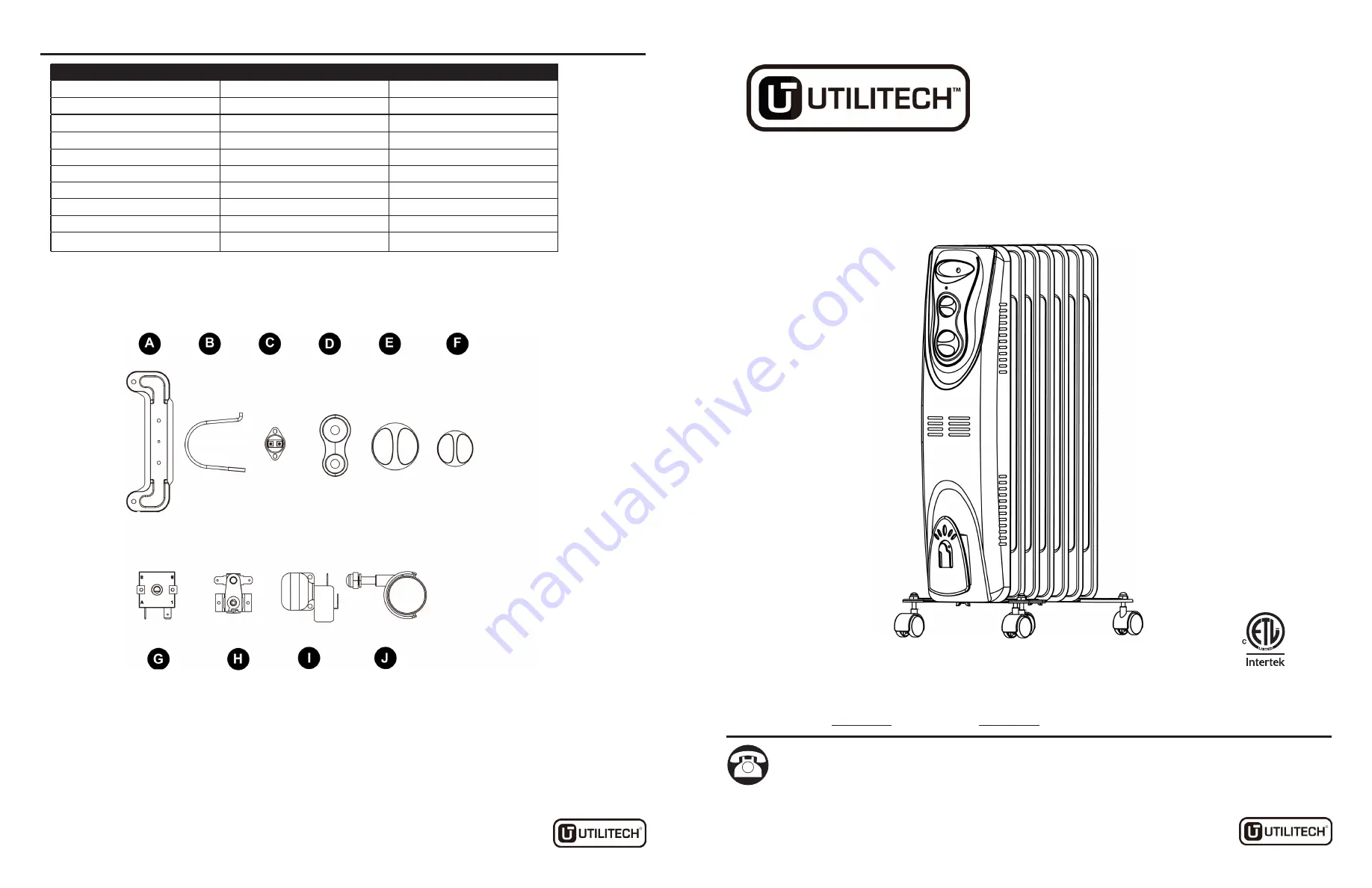 Utilitech 0689360 Скачать руководство пользователя страница 6