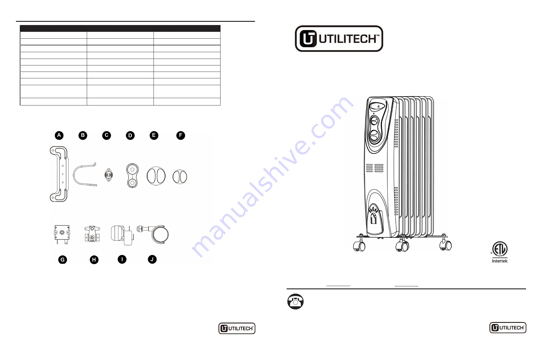 Utilitech 0689360 Скачать руководство пользователя страница 11