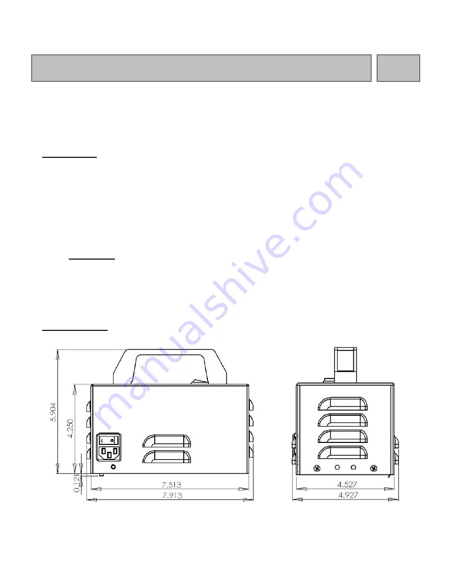 Uvitron PORTA-RAY Instruction Manual Download Page 5