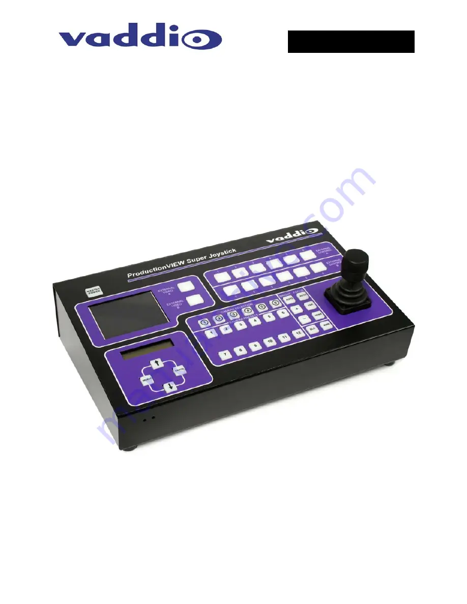 VADDIO PRODUCTIONVIEW SUPER JOYSTICK Скачать руководство пользователя страница 2