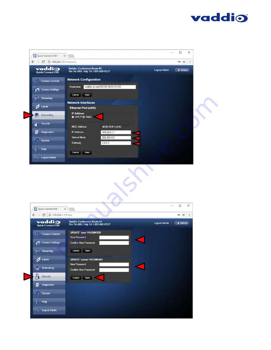 VADDIO ZOOMSHOT 30 Installation And User Manual Download Page 38