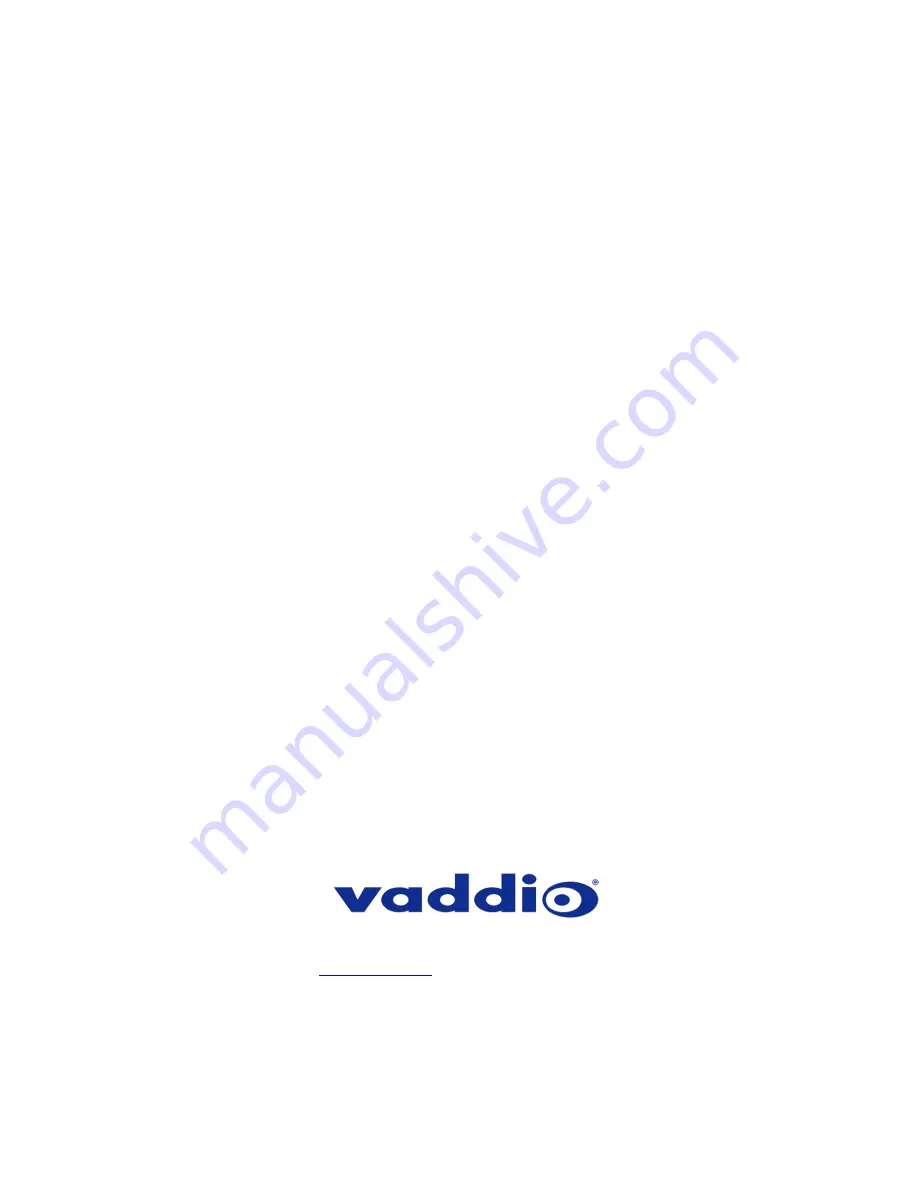 VADDIO ZOOMSHOT 30 Installation And User Manual Download Page 73