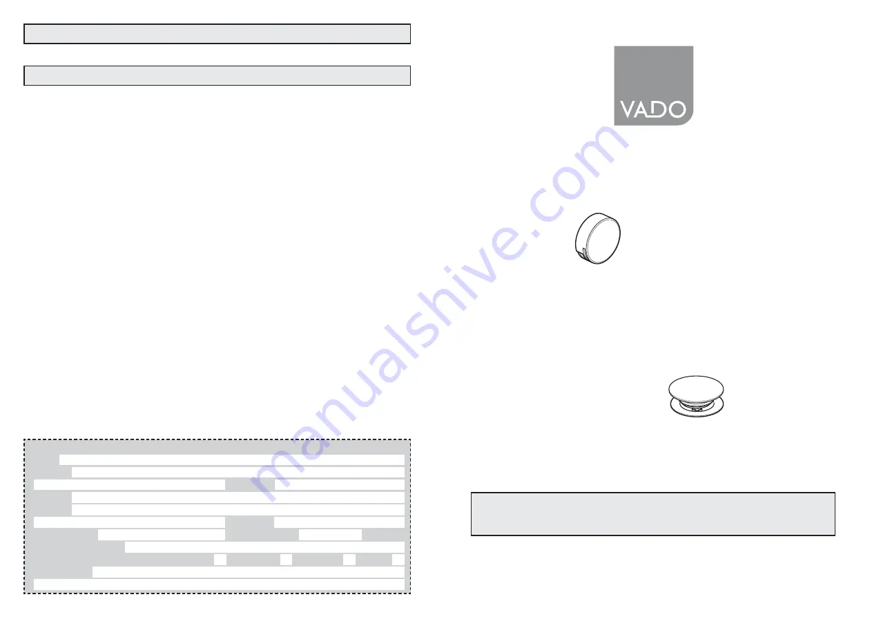 VADO IND-81389/RO Installation & Maintenance Instructions Download Page 1