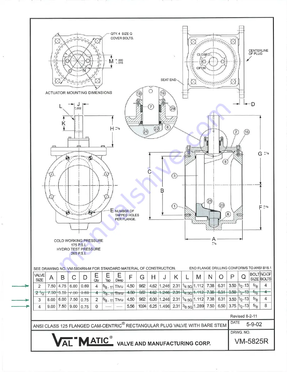 Val-Matic 5801RTLXP Скачать руководство пользователя страница 36