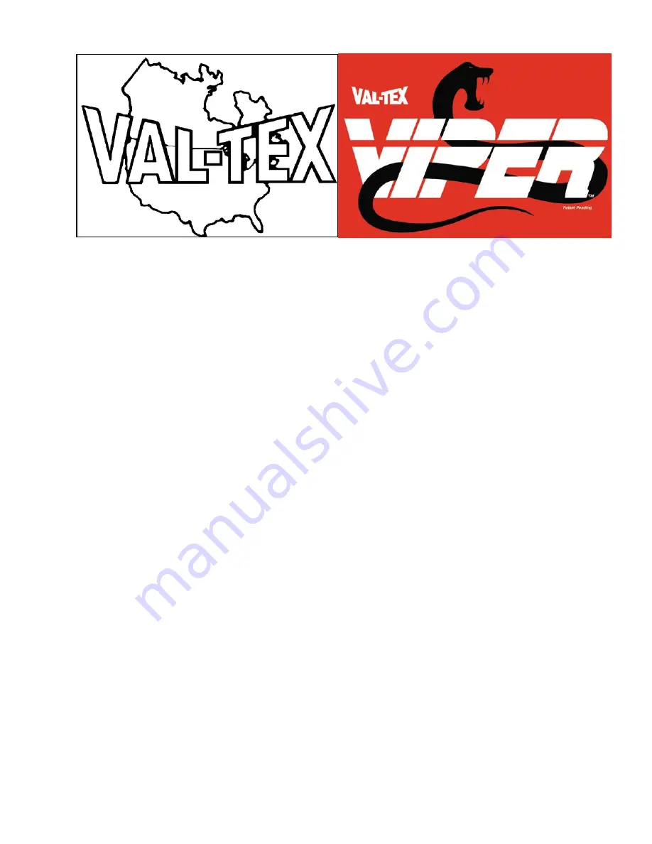 Val-Tex VIPER QS-1800A Operating Manual Download Page 1