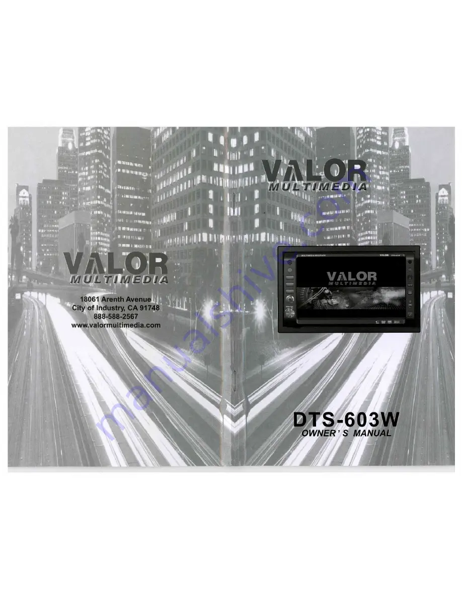 Valor DTS-603W Owner'S Manual Download Page 1