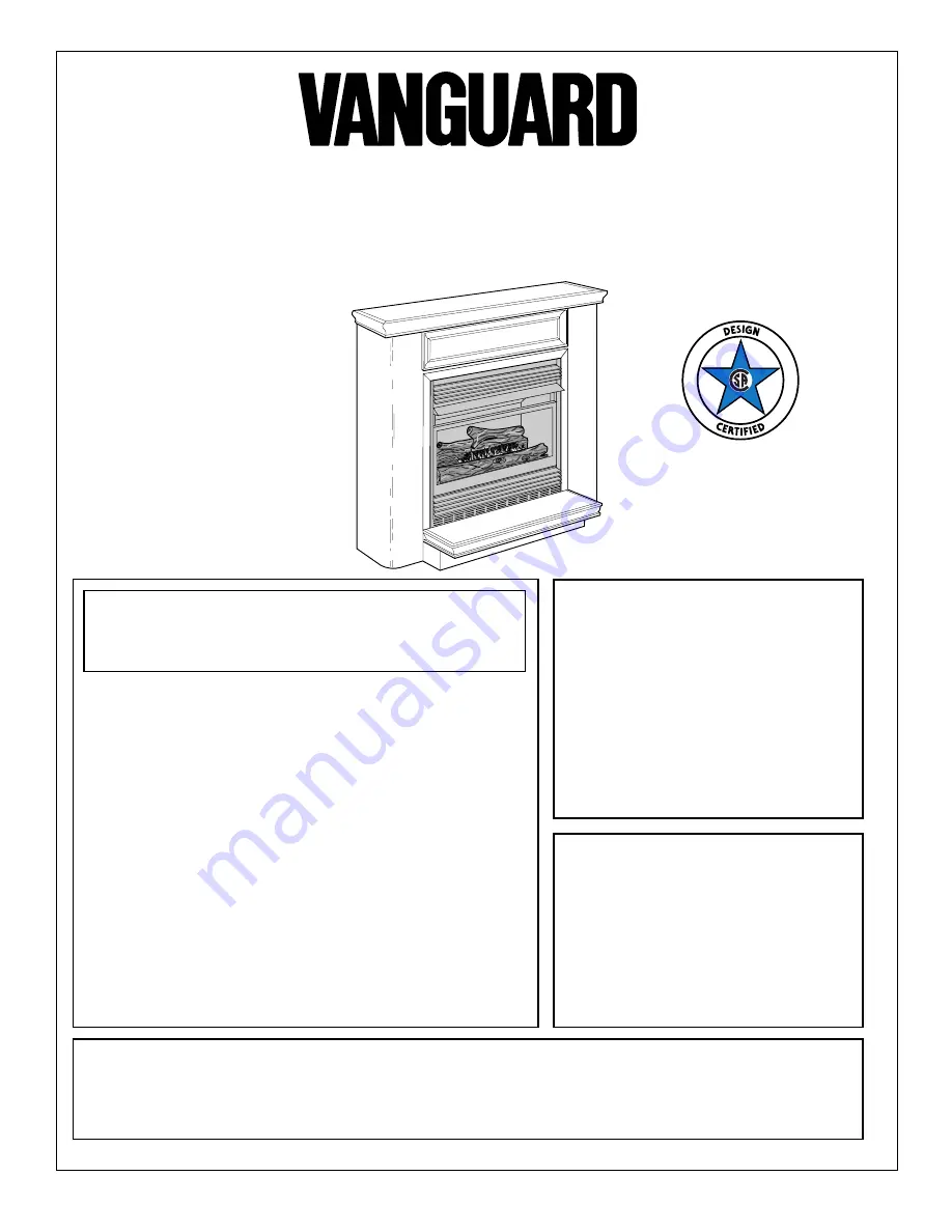 Vanguard VMH26TPA Owner'S Operation And Installation Manual Download Page 1