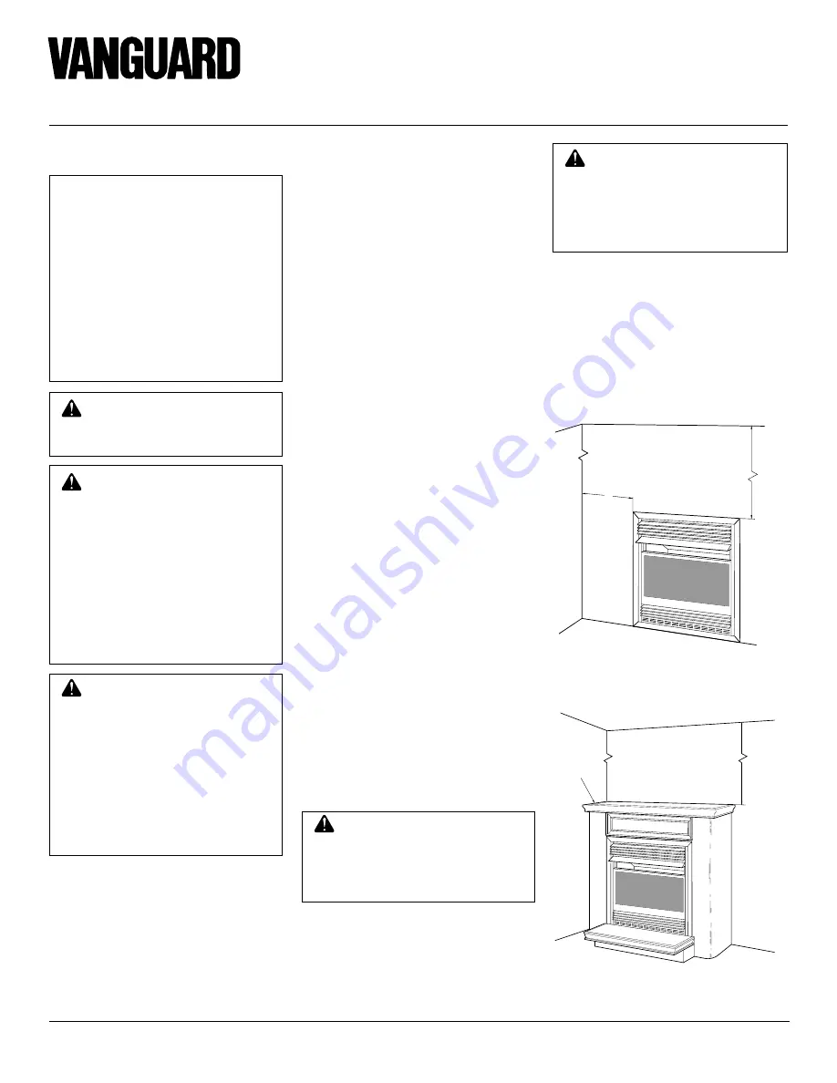 Vanguard VMH26TPA Owner'S Operation And Installation Manual Download Page 8