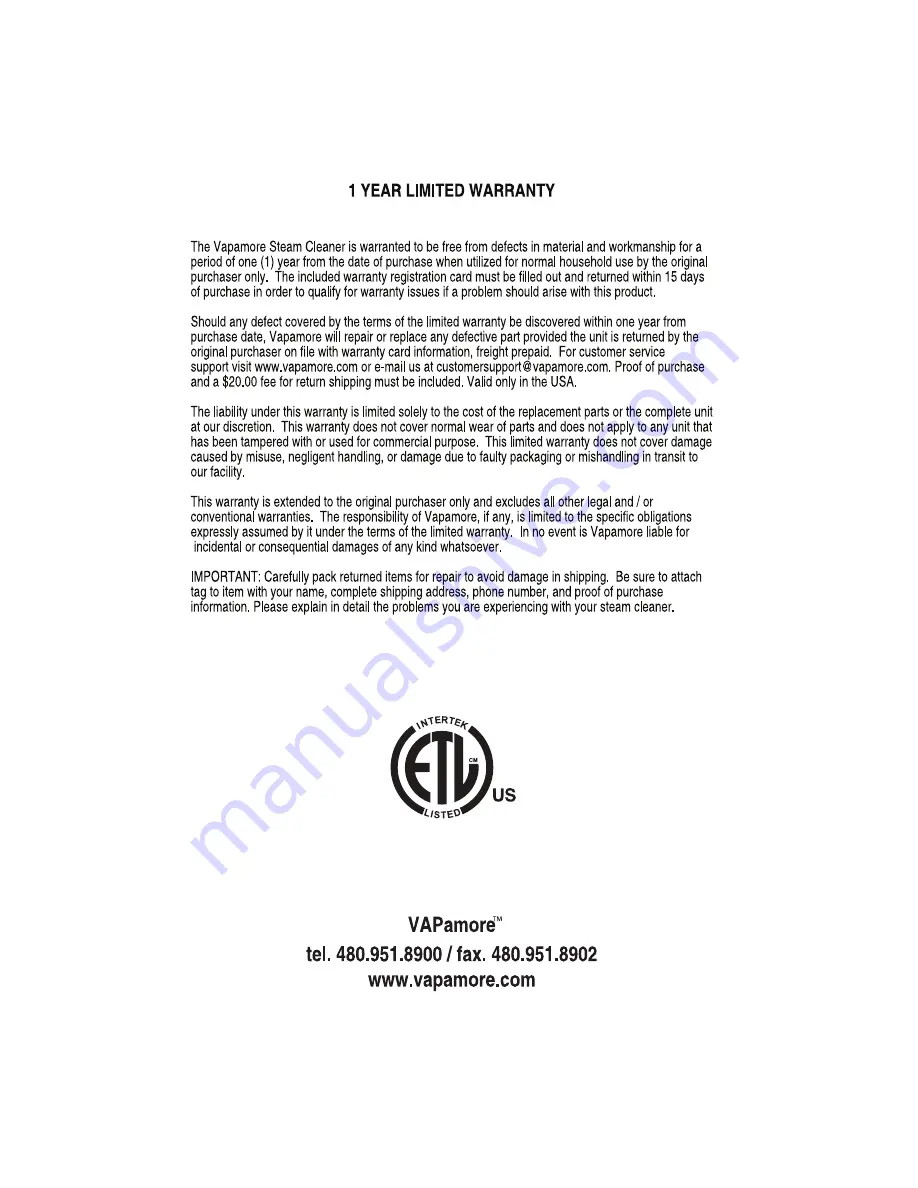 VAPamore Primo MR-100 Instruction Handbook Manual Download Page 28