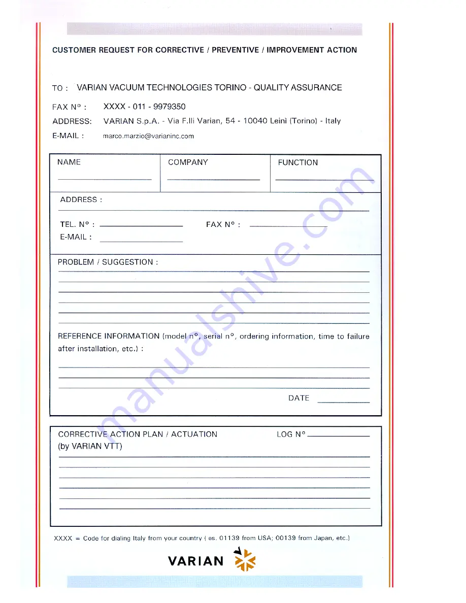 Varian Turbo-V300 ICE Instruction Manual Download Page 4