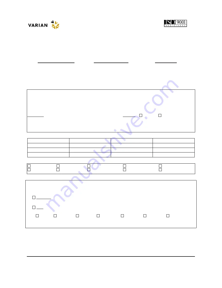 Varian TV 301 Navigator Instruction Manual Download Page 96