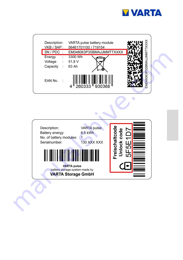 VARTA Storage GmbH VARTA pulse 3 Instruction Manual Download Page 57