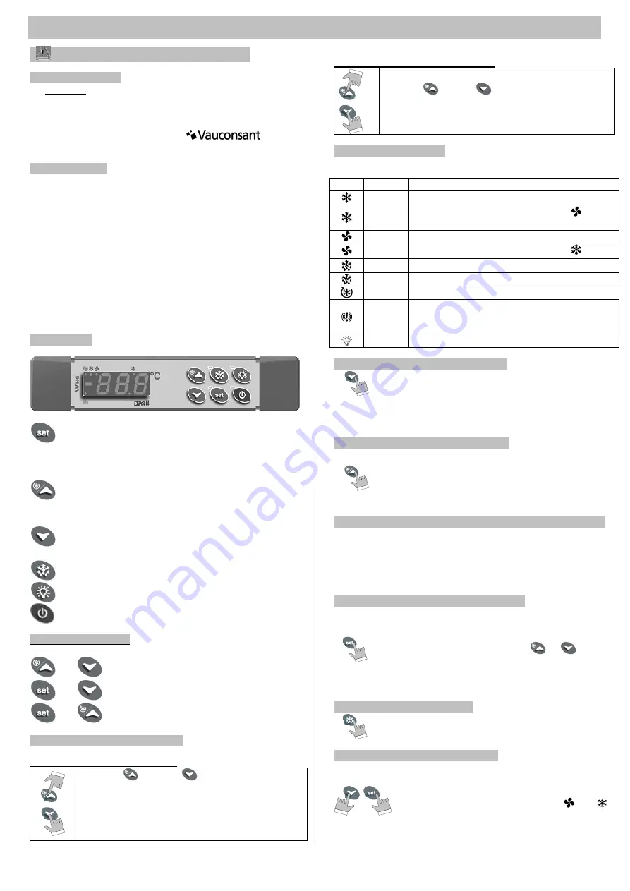 Vauconsant COOLBOX Instructions Of Use And Maintenance Download Page 4