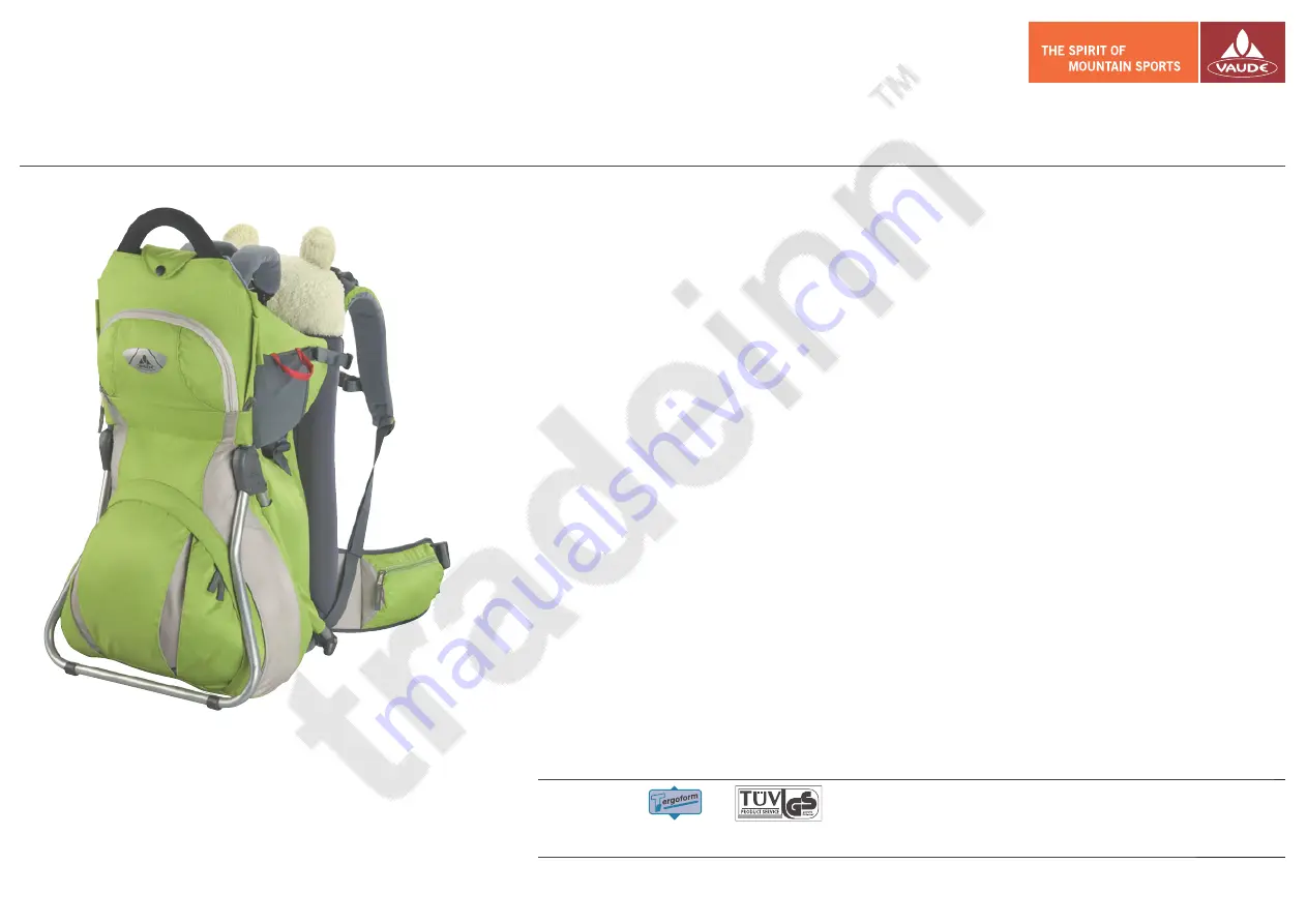 Vaude Jolly Comfort I Скачать руководство пользователя страница 1