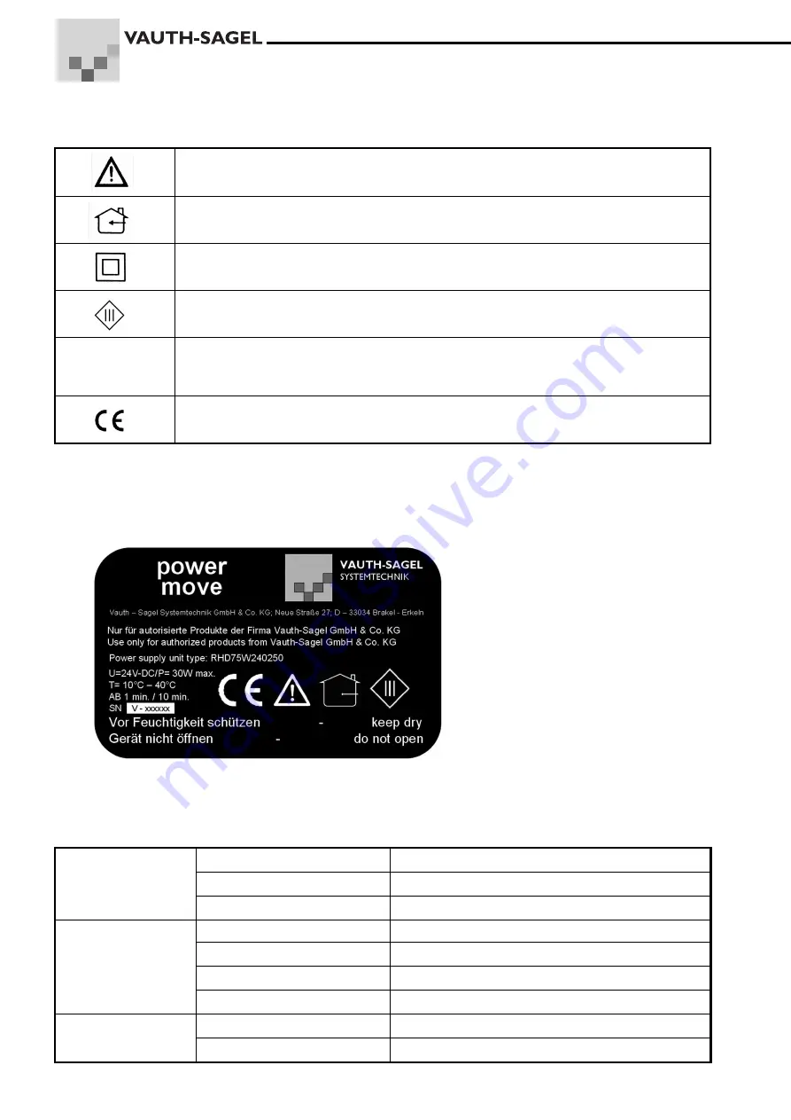 Vauth-Sagel HSA power move Operating And Installation Manual Download Page 10