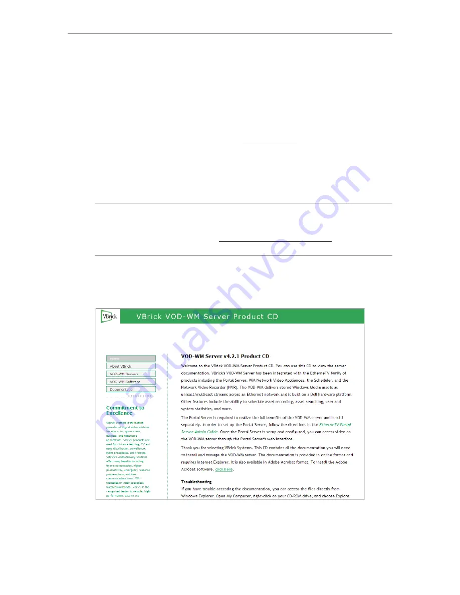 VBrick Systems Ethernet TV VOD-WM v4.2.1 Admin Manual Download Page 9