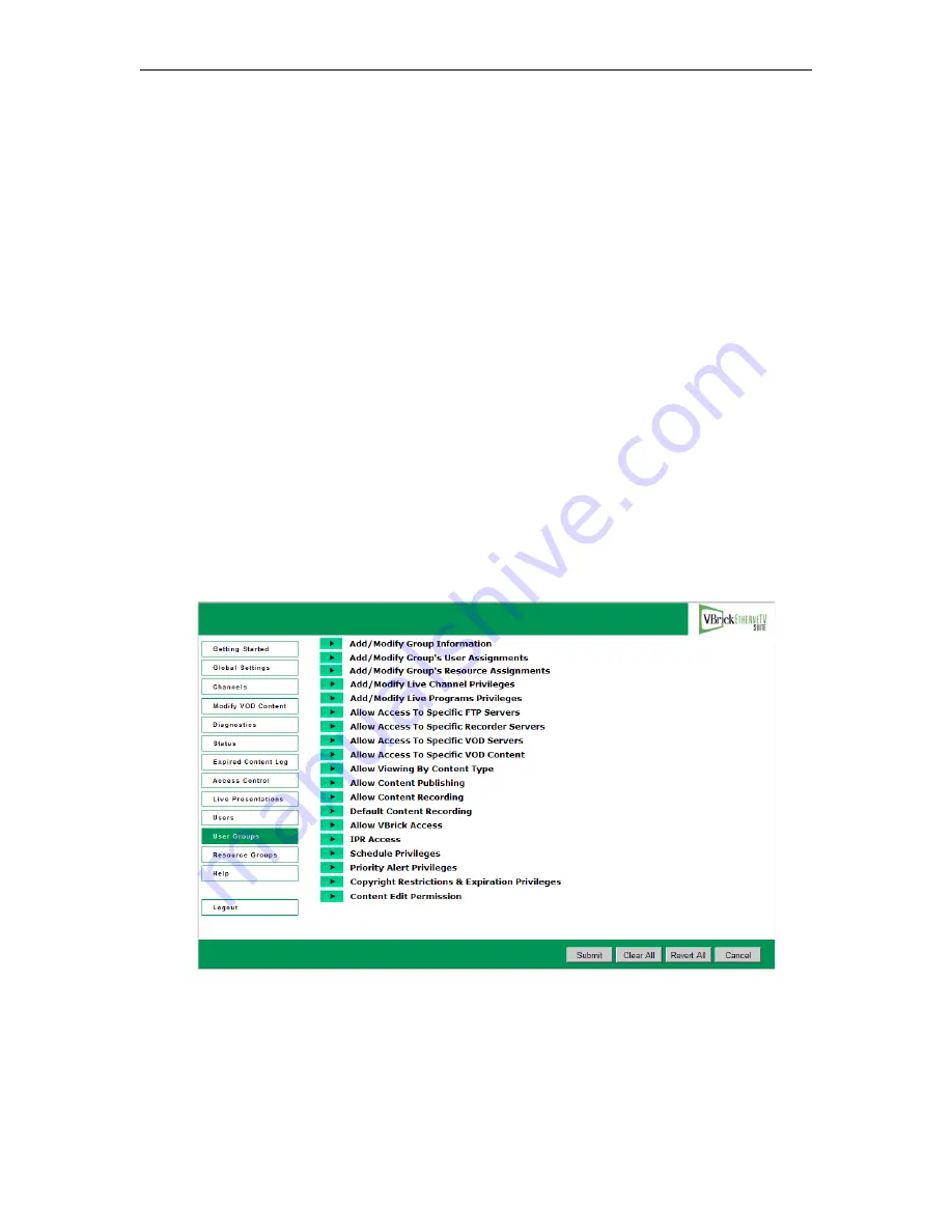 VBrick Systems ETHERNETV 4410-0118-0009 Admin Manual Download Page 125