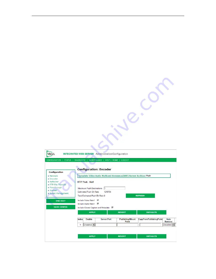 VBrick Systems ETHERNETV 4410-0118-0009 Admin Manual Download Page 198