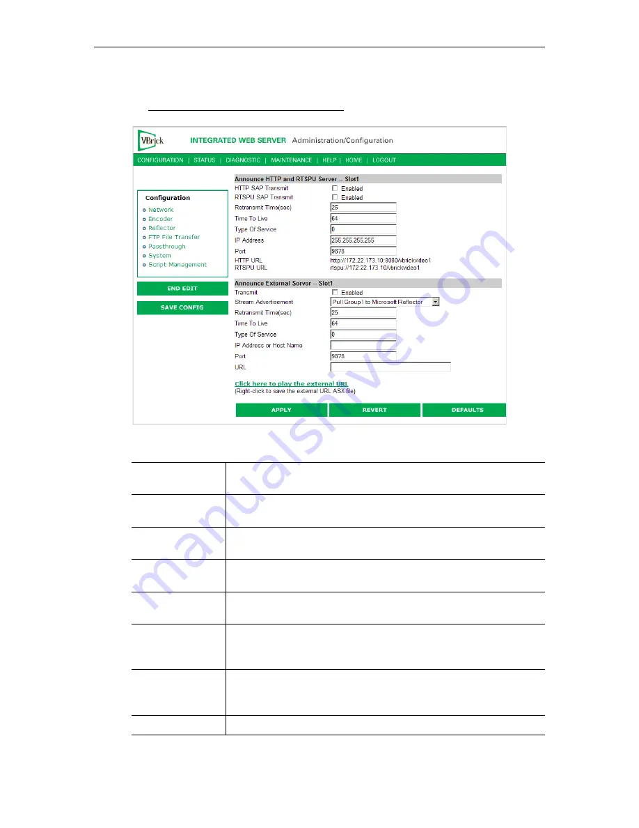 VBrick Systems VB4000 Series Admin Manual Download Page 56