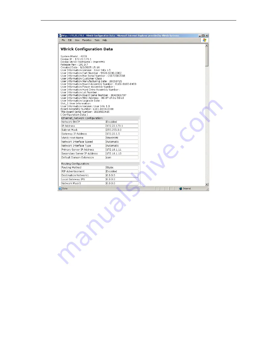 VBrick Systems VB4000 Series Admin Manual Download Page 132