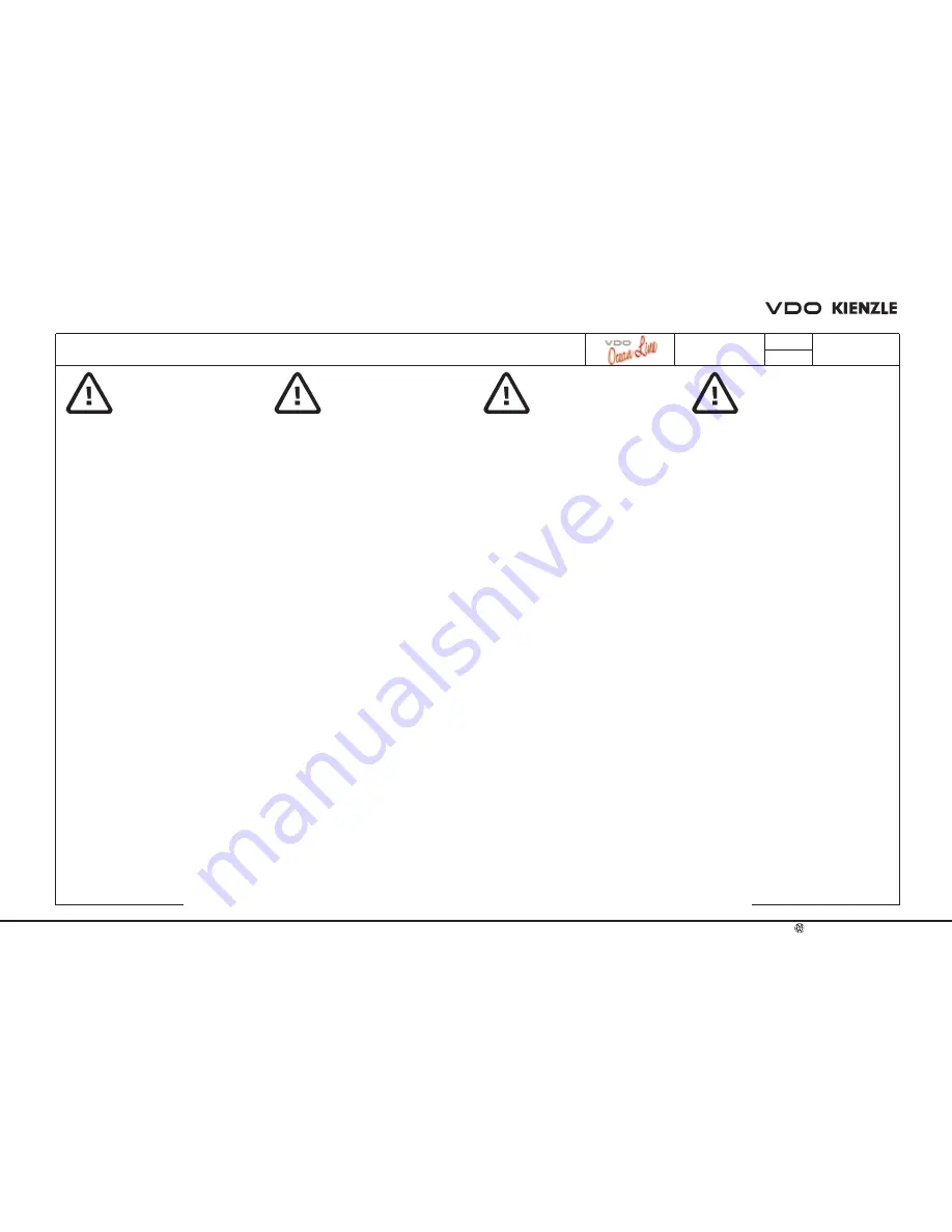 VDO TACHOMETER Installation Instructions Manual Download Page 4