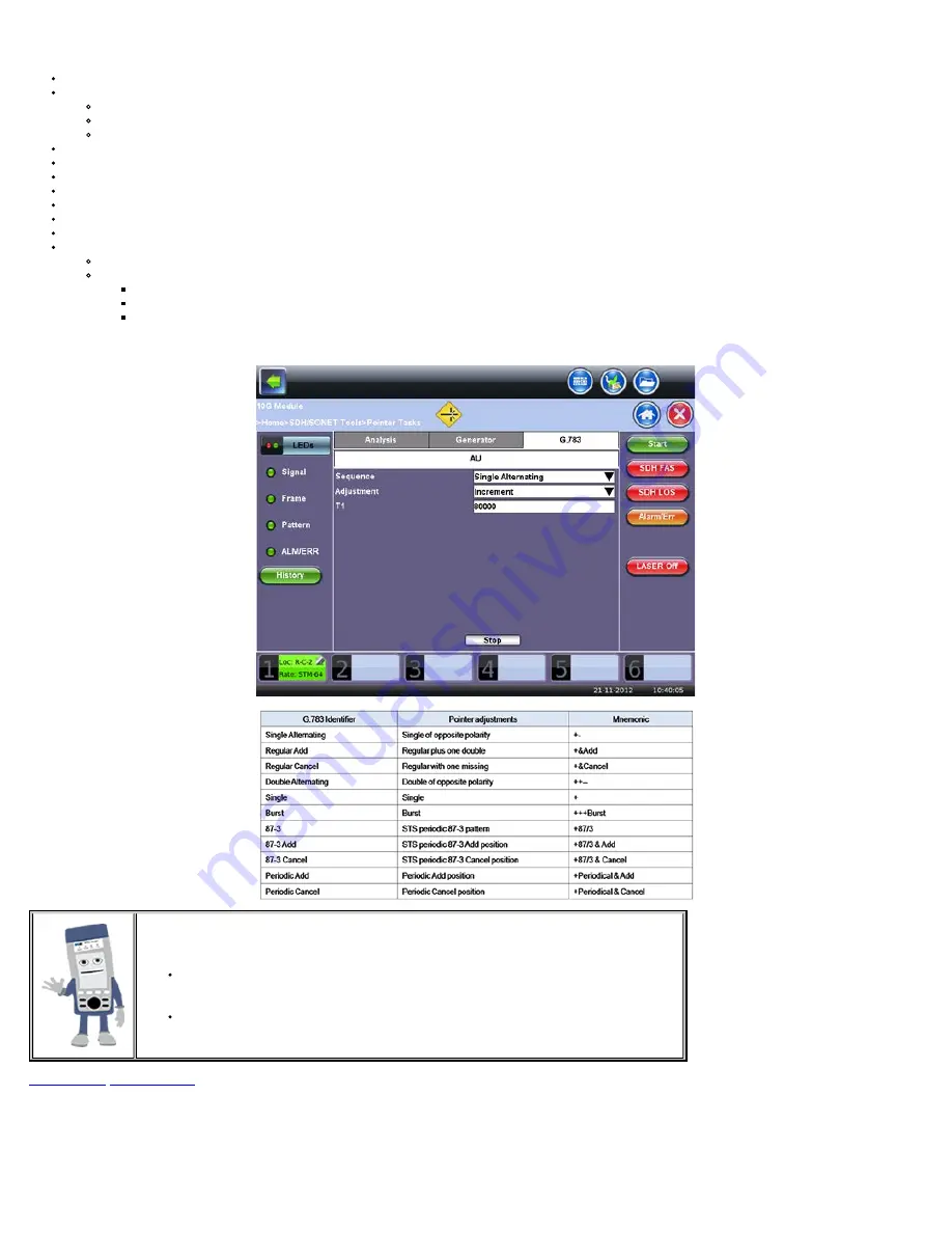 VeEX UX400 User Manual Download Page 183