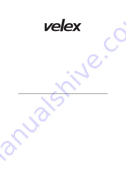 Velex VX163 Instruction Manual Download Page 1