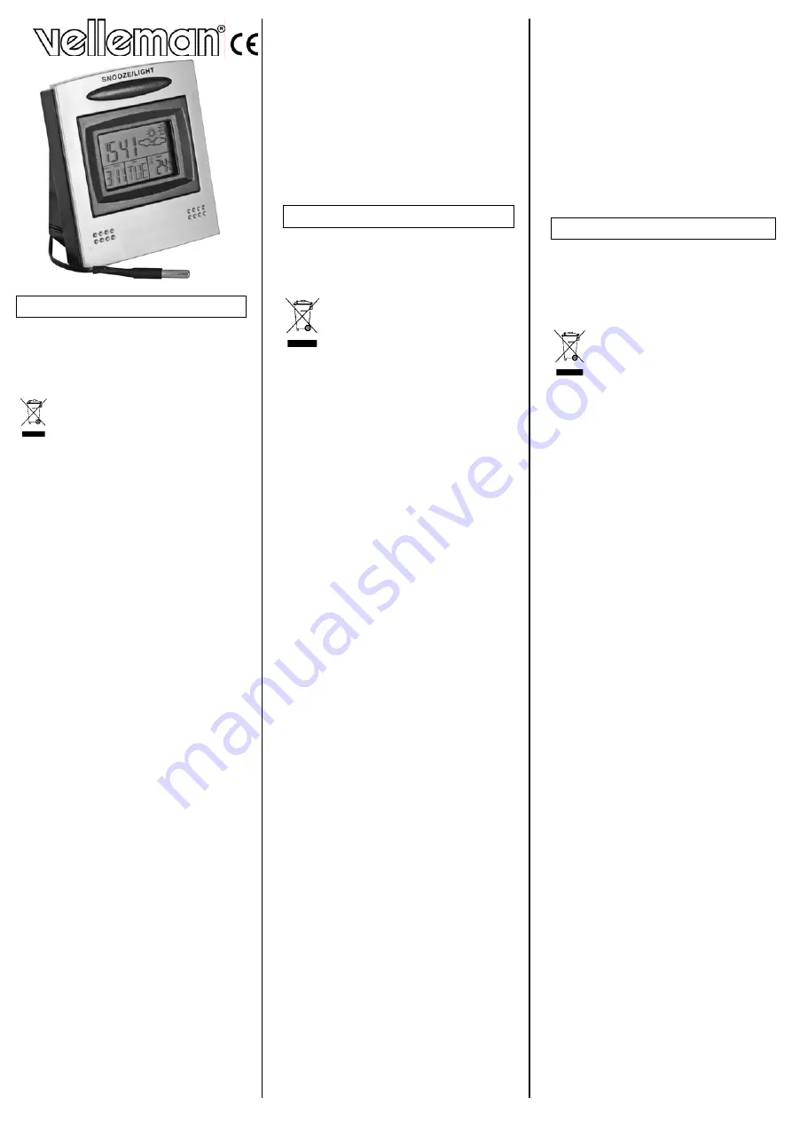 Velleman WT3003 Manual Download Page 1