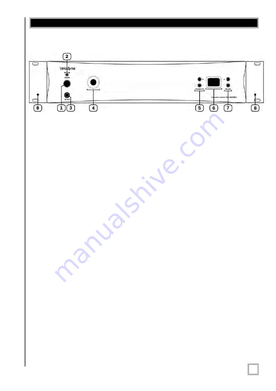 Velodyne Subcontractor SC-600D User Manual Download Page 6