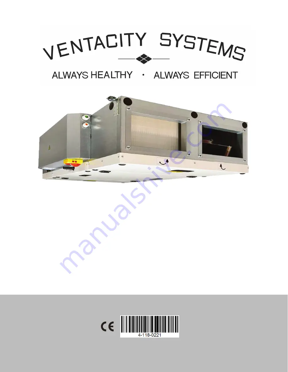 Ventacity Systems VS1200 CMh/e Installation And Operation Manual Download Page 1