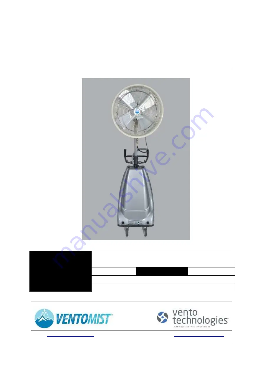 Vento Technologies Ventomist VTHPMF-2405 Manual Download Page 1