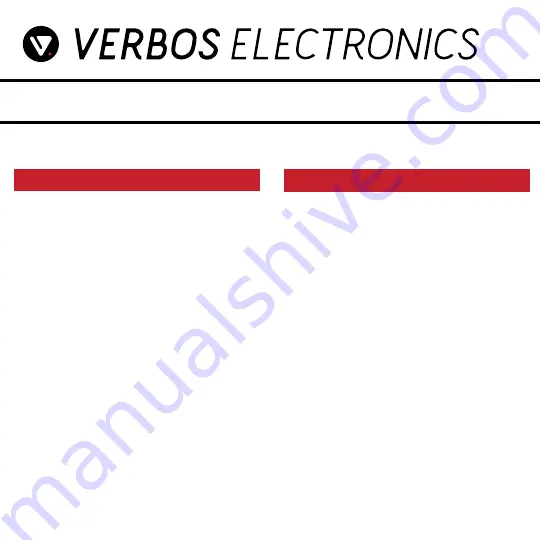 Verbos Electronics Multi-Envelope Quick Manual Download Page 1