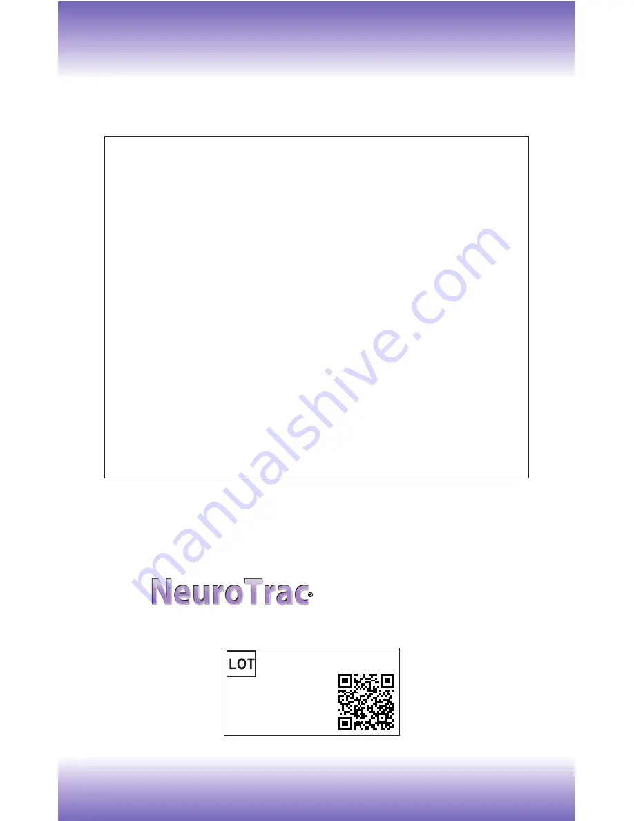 Verity Medical NeuroTrac Continence Operation Manual Download Page 20