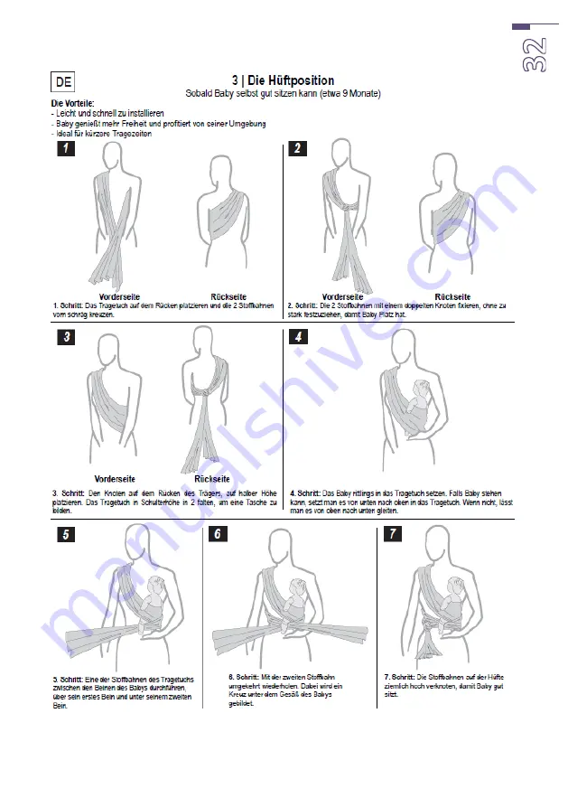 VERTBAUDET 70302-3034 Instructions For Use Manual Download Page 32