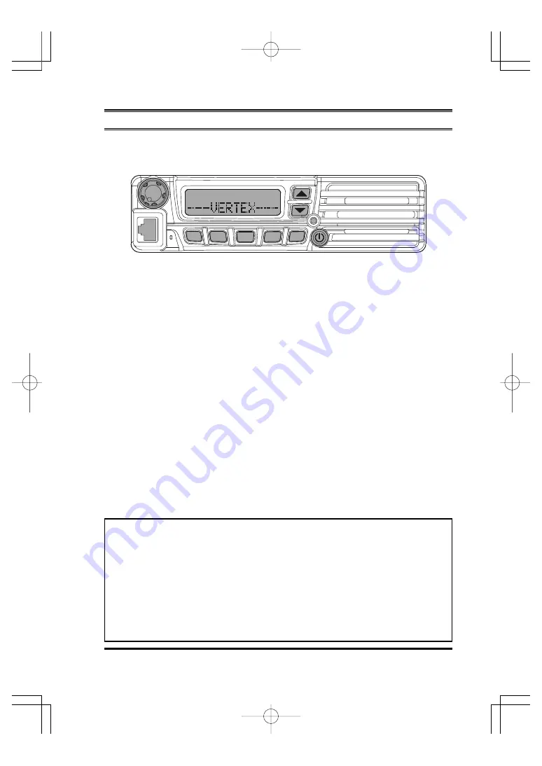 Vertex Standard VX-4200 Series Operating Manual Download Page 25