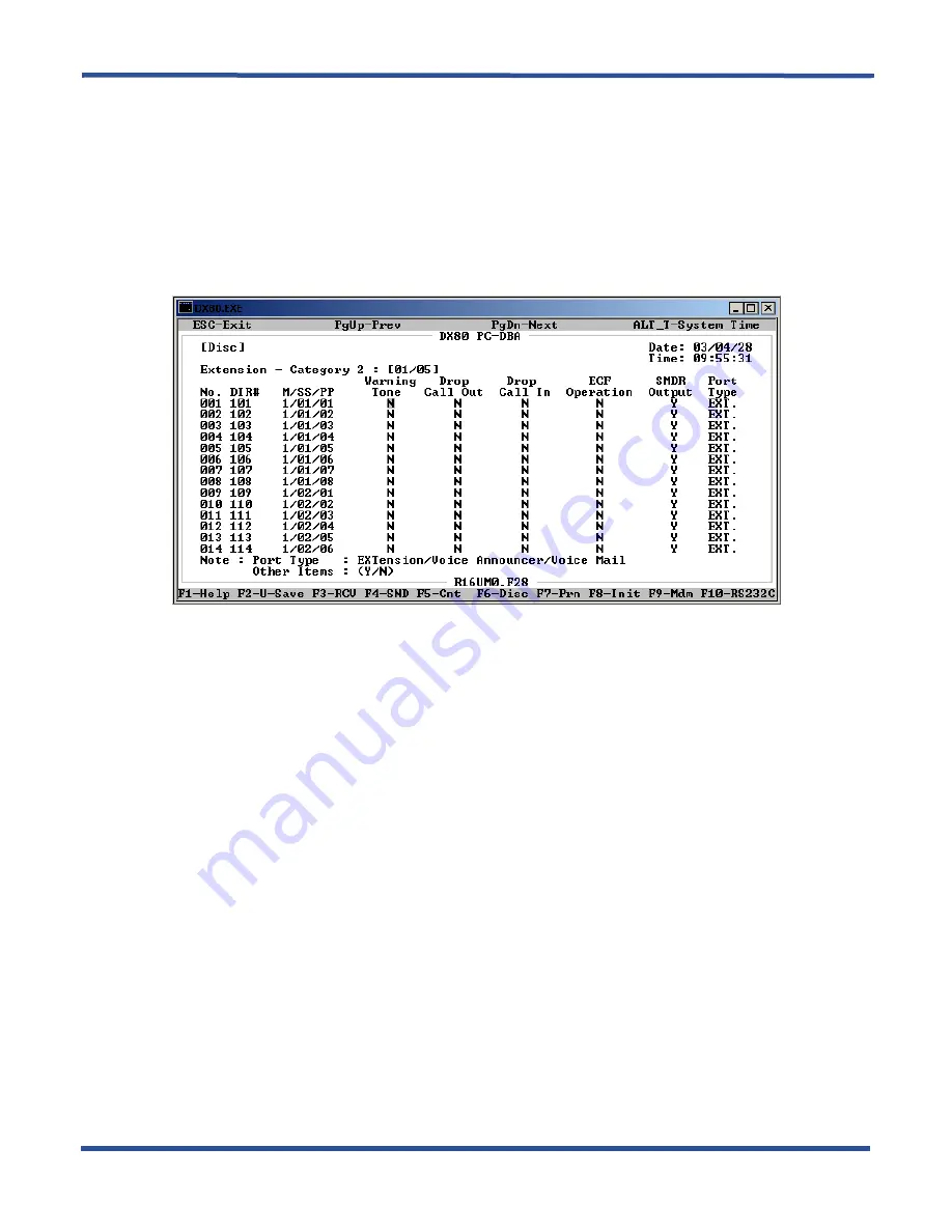 Vertical Comdial DX-80 Technical Manual Download Page 239